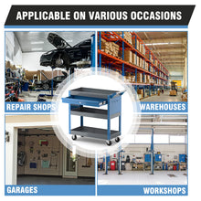 Load image into Gallery viewer, AIRAJ c Metal Heavy Duty Mechanic Cart With Drawers And Pegboard Industrial Utility Cart