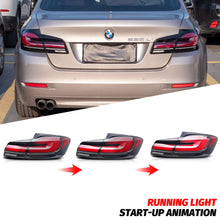 Load image into Gallery viewer, 1 Pair 12V Smoked Lens LED Sequential Turn Signal Tail Lights For 2011-2016 BMW 5 Series F10 M5 Upgrade