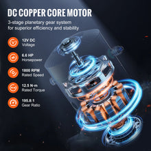 Load image into Gallery viewer, 12V Offroad Emergency 13500lbs Electric Winch With 80ft Synthetic Rope 65.6' Foot Range Wireless & Wired Remote Control