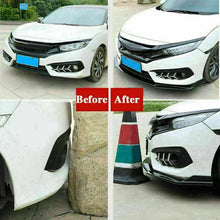 Load image into Gallery viewer, 8pcs Universal Carbon Fiber Style Front Bumper Lower Spoiler Diffuser Splitter With Lip Winglets Side Skirt Extension Protector Car Accessories