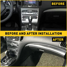 Load image into Gallery viewer, 1 Set Matte Black Carbon Fiber Style Interior Trim Decale Trim Sticker Kit For 2010-2016 Infiniti G25 G37 Interior DIY Trim Decals