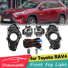 Load image into Gallery viewer, 1 Pair Halogen Fog Lights & Bezel Kits For 2019-2023 Toyota RAV4 LE XLE Limited Front Bumper Lamp W/ Wiring Relay Bezel Switch Harness L+R Side