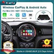Load image into Gallery viewer, ROADTOP Linux 1 DIN Wireless Apple CarPlay Android Multimedia Player For 2011-2015 Cooper Clubman/Countryman Mini R55 R56 R57 R58 R60 R61 F54 F55 F56 Cooper John Cooper Works