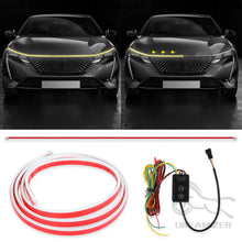 Load image into Gallery viewer, Universal 12V White LED Light Strip Scan Starting Car Hood Decorative Lamp Car Daytime Running Light DRL Dynamic Auto Tuning Headlight Strip