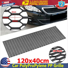 Load image into Gallery viewer, 120cmX40cm Universal Car Hood Vent Racing Grille Honeycomb Hexagon Mesh Grille Polypropylene PP Grille Spoiler Bumper Vents