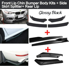 Load image into Gallery viewer, 8pcs Universal Carbon Fiber Style Front Bumper Lower Spoiler Diffuser Splitter With Lip Winglets Side Skirt Extension Protector Car Accessories