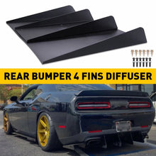 Load image into Gallery viewer, Gloss Black Universal Rear Bumper Lower Spoiler Diffuser Fin Panel For Dodge Challenger