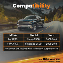 Load image into Gallery viewer, Front Upper Control Arms 3" Inch Lift For 2001-2010 Chevy Silverado, GMC Sierra 2500HD 4WD