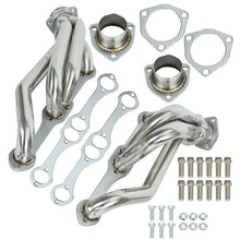 Load image into Gallery viewer, Polished Stainless Shorty Exhaust Headers For Chevy S10/Blazer/GMC S15/Jimmy 2WD Small Block SBC V8 283 302 305 307 327 350 400 Does Not Fit Angle Plug Heads
