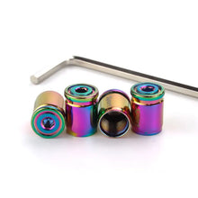Load image into Gallery viewer, 4pcs Zinc Alloy Anti-theft Car Tire Valve Cap Aluminum Sport Exterior Auto Air Caps With Locking Wrench