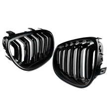 Load image into Gallery viewer, 2pcs Pair Gloss Black Car Front Bumper Kidney Grille For 2003-2010 BMW 5 Series E60 M5 E61 520i 545i 550i 535i Double Slat Auto Styling