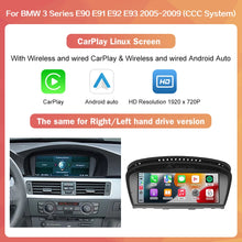 Load image into Gallery viewer, Touch Screen Wireless CarPlay Android Auto Car Multimedia 8.8 Display *720 Resolution For 2005-2011 BMW 3 Series E90 E91 E92 E93 BMW 5 Series E60 E61