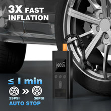 Load image into Gallery viewer, Portable Car Tire Inflator Digital Cordless Air Pump 150PSI Bike Pump Electric Air Compressor For Car Bicycle