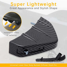 Load image into Gallery viewer, 4PCS Universal Car Rear Bumper Lower Spoiler Diffuser Lip Shark Fins Spliter Kit Black/Carbon Fiber Style