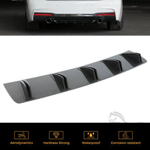 Load image into Gallery viewer, Black/Carbon Fiber Style Universal Car 5 Fin Rear Bumper Cover Lower Spoiler Diffuser