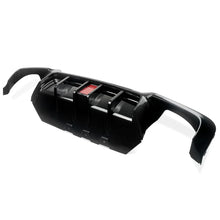 Load image into Gallery viewer, Carbon Fiber Style/ Gloss Black Rear Bumper Lower Diffuser For 2010-2017 BMW 5 Series F10 Saloon M Sport/ F11 Estate M Sport With LED Light