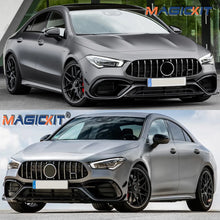 Load image into Gallery viewer, Chrome+Black/Black Front Bumper Upper GT Grille For 2023-2024 Mercedes Benz CLA-Class W118 CLA200 CLA250 CLA35