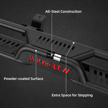 Load image into Gallery viewer, 1 Pair Black Double-step Running Boards 6.5 Inches For 2019-2023 Dodge Ram 1500 Crew Cab New Body Style Not For Classic Style