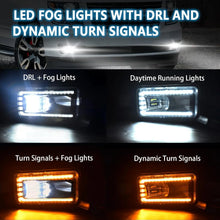 Load image into Gallery viewer, 2pcs LED Fog Lights With DRL And Dynamic Turn Signals For 2015-2020 Chevy Tahoe & Suburban / Suburban 3500HD 2016-2019 / GMC Yukon & Yukon XL Driving Fog Lamp Assembly