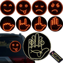 Load image into Gallery viewer, 12-24V LED Car Expression Display with Remote Control for Quick Gesture Changes, Easy Installation Multiple Light Modes Hand Gesture Signal Light, Bright LED Anti-Tailgating and Safety Warnings