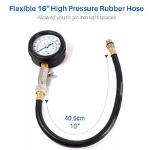 Load image into Gallery viewer, Petrol Engine Cylinder Compression Tester Kit Automotive and Motorcycles Tool 0-300PSI Engine Cylinder Pressure 0-21 Bar Gauge