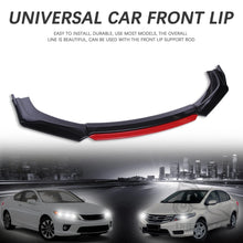 Load image into Gallery viewer, 1pc Gloss Black/Matte Black/Carbon Fiber Style Universal Car Front Bumper Cover Lower Spoiler Diffuser For Honda For Toyota For Audi For Ford Width Below 183cm