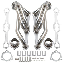 Load image into Gallery viewer, Polished Stainless Shorty Exhaust Headers For Chevy S10/Blazer/GMC S15/Jimmy 2WD Small Block SBC V8 283 302 305 307 327 350 400 Does Not Fit Angle Plug Heads