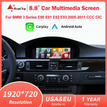 Load image into Gallery viewer, Touch Screen Wireless CarPlay Android Auto Car Multimedia 8.8 Display *720 Resolution For 2005-2011 BMW 3 Series E90 E91 E92 E93 BMW 5 Series E60 E61