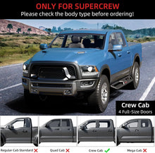Load image into Gallery viewer, 1 Pair Black Double-step Running Boards 6.5 Inches For 2019-2023 Dodge Ram 1500 Crew Cab New Body Style Not For Classic Style