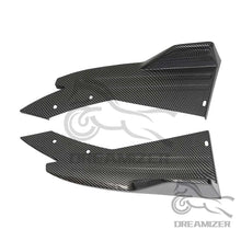 Load image into Gallery viewer, Gloss Black/Carbon Fiber Style Universal Car Rear Bumper Side Winglet Splitters Cover Protection