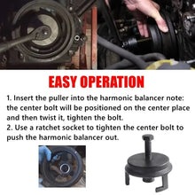 Load image into Gallery viewer, Gold/Black Harmonic Balancer Puller For GM Dodge Jeep Chrysler Ford Removal Tool Car Disassembly Tool 25264