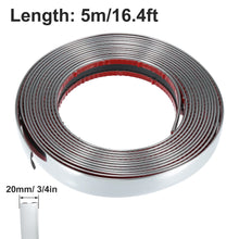 Load image into Gallery viewer, 3M/5M Exterior Car Chrome Body Strip Bumper Auto Door Protective Moulding Styling Trim Sticker 6MM 8MM 10MM 12MM 15MM 20MM 30MM