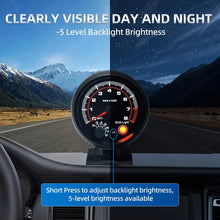 Load image into Gallery viewer, 12V 3.75" Universal Car Tachometer Gauge, 0-8000 RPM Digital RPM Meter With LED Shift Light, Automotive Racing Tach Gauge for Car, Truck &amp; Performance Vehicles
