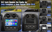 Load image into Gallery viewer, 64GB 2 Din 10" Touchscreen Carplay Android 13 Car Radio For 2010-2016 Jeep Compass/Patriot, Support Bluetooth,Back-up Camera,FM Radio,SWC,GPS Navigation
