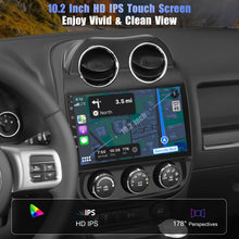 Load image into Gallery viewer, 64GB 2 Din 10" Touchscreen Carplay Android 13 Car Radio For 2010-2016 Jeep Compass/Patriot, Support Bluetooth,Back-up Camera,FM Radio,SWC,GPS Navigation
