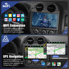 Load image into Gallery viewer, 64GB 2 Din 10" Touchscreen Carplay Android 13 Car Radio For 2010-2016 Jeep Compass/Patriot, Support Bluetooth,Back-up Camera,FM Radio,SWC,GPS Navigation
