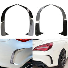 Load image into Gallery viewer, Black Carbon Fiber Style Rear Bumper Side Air Vent Canards For 2014-2018 Mercedes Benz W117 CLA 200 250 45 AMG
