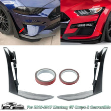 Load image into Gallery viewer, 2pcs Front Bumper Side Corner Winglet Splitters For 2015-2021 Ford Mustang GT500 Carbon Fiber Style
