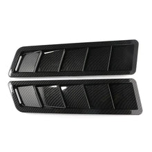 Load image into Gallery viewer, 2pcs Gloss Black/Carbon Fiber Style Car Hood Air Intake Vent Louver For Universal Car Hood Vents Scoop
