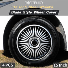 Load image into Gallery viewer, 15&quot; Inch Steel Wheel Hub Cap Blade Style Full Cover Hubcap Decorative Automotive Accessories Design for Chevy Express Cargo Van
