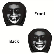 Load image into Gallery viewer, 2pcs Horror Theme Printed Pattern Car Headrest Protective Cover, Comfortable and Fashionable Car Seat Headrest Protective Cover
