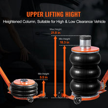 Load image into Gallery viewer, Air Jack 5 Ton Pneumatic Lifting Jack with Heightened Column Adjustable Handle Thick Rubber Pad For Home, Shop, Garage
