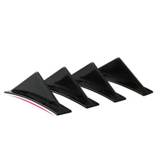 Load image into Gallery viewer, 4pcs Carbon Fiber Style/Gloss Black Universal Car Rear Bumper Diffuser Splitter Fins
