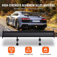 Load image into Gallery viewer, Universal Aluminum GT Wing Car Spoiler 43.3 inch Universal Spoiler with Single Deck Adjustable Lightweight Aluminum Car Rear Spoiler Wing

