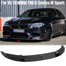 Load image into Gallery viewer, Gloss Black Front Bumper Lower Spoiler Diffuser Splitter For 2011-2016 BMW F10 5 Series M Sport
