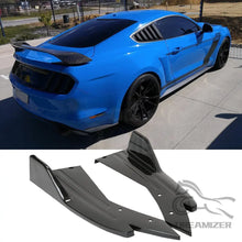 Load image into Gallery viewer, Gloss Black/Carbon Fiber Style Universal Car Rear Bumper Side Winglet Splitters Cover Protection
