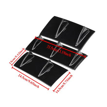 Load image into Gallery viewer, 3pcs 7 Fin Universal Car Rear Bumper Lower Spoiler Diffuser For BMW E60 E46 E90 F10 for Audi A4 B8 A6 Gloss Black/Carbon Fiber Style
