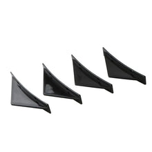 Load image into Gallery viewer, 4pcs Carbon Fiber Style/Gloss Black Universal Car Rear Bumper Diffuser Splitter Fins
