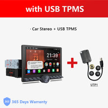 Load image into Gallery viewer, Universal Car 1 Din 10.1 inch Retractable Screen Android Car Stereo Bluetooth CarPlay Auto 1Din Radio with Knob Button A5 A5L
