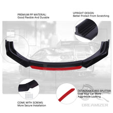 Load image into Gallery viewer, 1pc Gloss Black/Matte Black/Carbon Fiber Style Universal Car Front Bumper Cover Lower Spoiler Diffuser For Honda For Toyota For Audi For Ford Width Below 183cm

